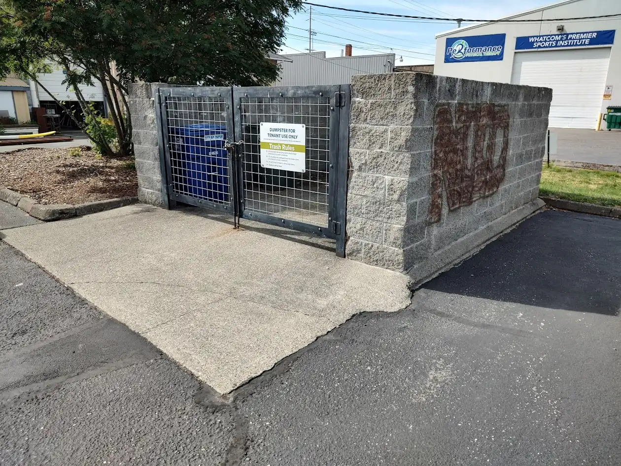 Garbage Enclosure Graffiti Coverup - Exterior Painting - Before 1